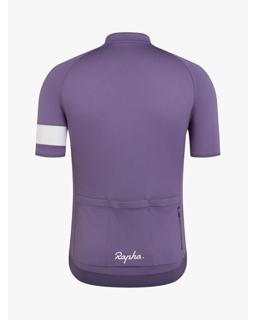 Rapha Purple Zip Through Short Sleeve Jersey Top for men