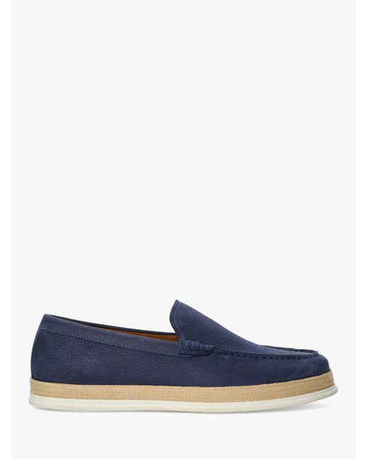 Dune Blue Bountii Leather Espadrille Detail Shoes for men