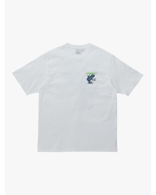 Gramicci White Sticky Frog Logo T-shirt for men