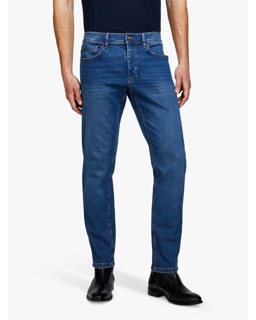 Sisley Blue Stockholm Slim Fit Stretch Cotton Jeans for men