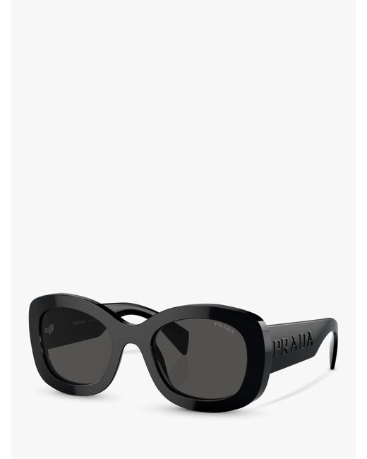 Prada Black Pr A13s Round Sunglasses