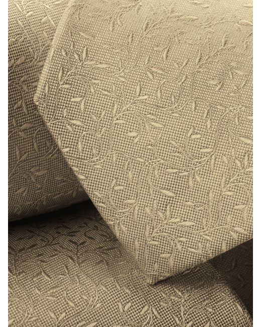 Charles Tyrwhitt Natural Floral Textured Silk Tie for men