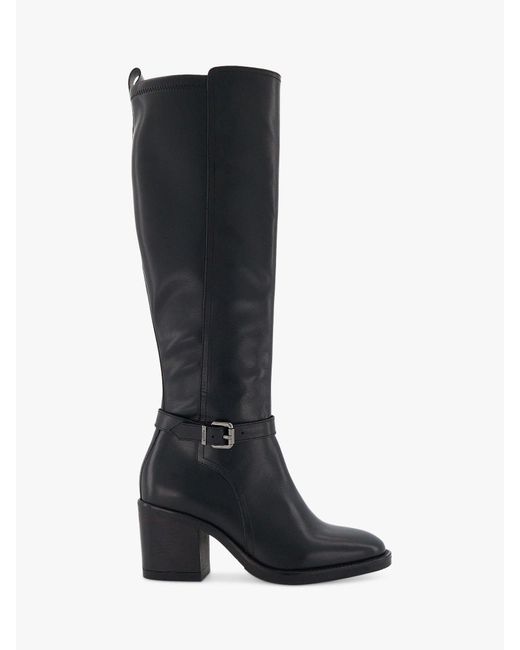 Dune Black Trance Leather Calf Boots
