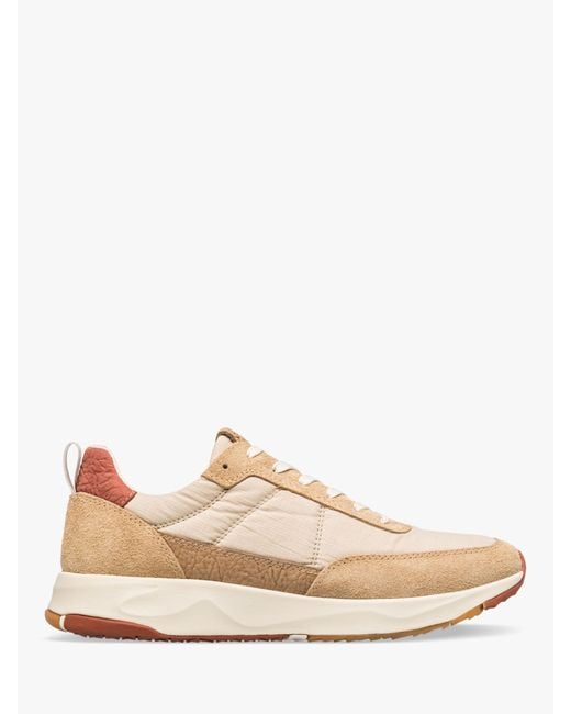 CLAE Natural Owens Suede Blend Lace Up Trainers for men