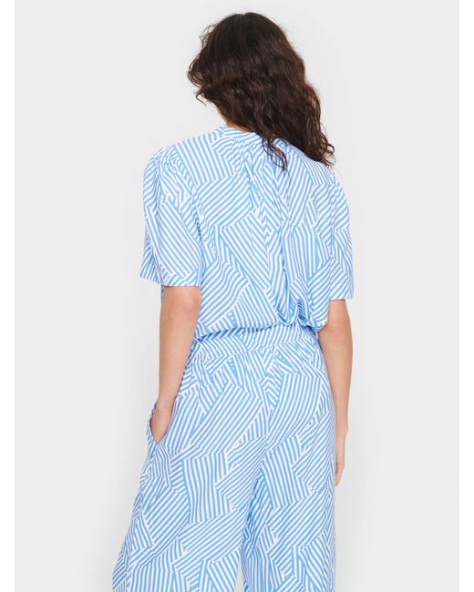 Saint Tropez Blue Elyse Stripe Shirt