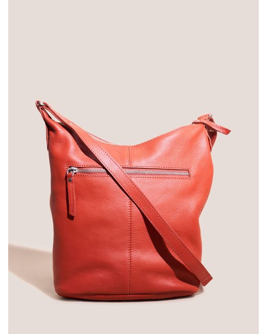White Stuff Red Fern Leather Shoulder Bag