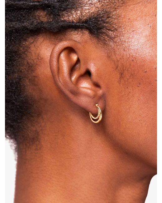 Estella Bartlett Metallic Double Twisted Hoop Earrings
