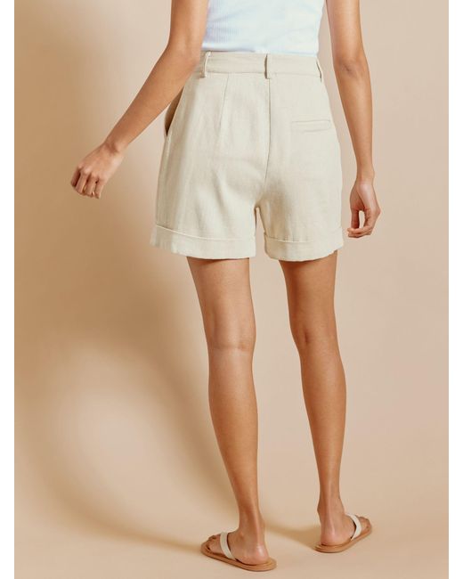 Albaray Natural Cotton Linen Blend Twill Shorts