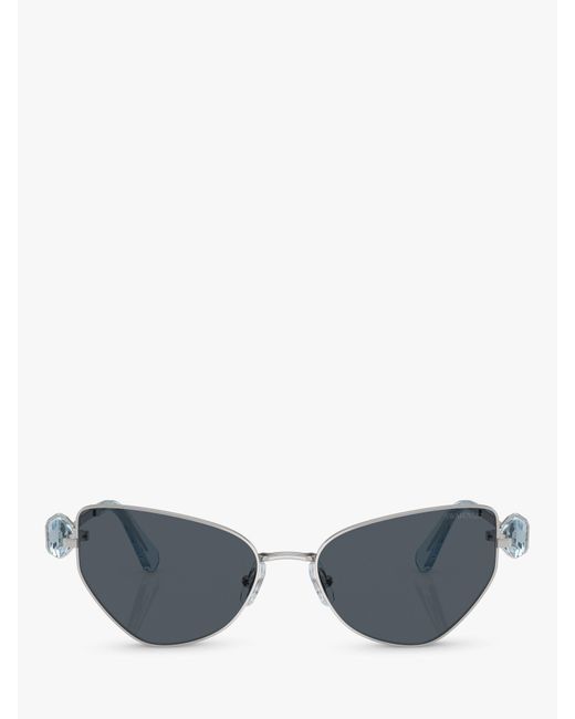 Swarovski Gray Sk7003 Irregular Sunglasses