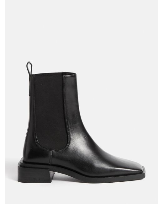 Jigsaw Black Kent Leather Chelsea Boots