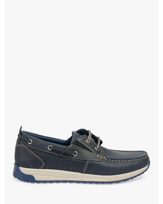 Pod Blue Riley Leather Boat Shoes for men