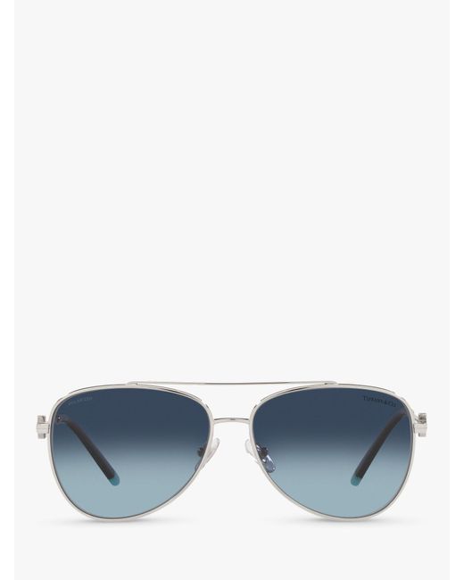 Tiffany & Co Blue Tf3080 Polarised Aviator Sunglasses