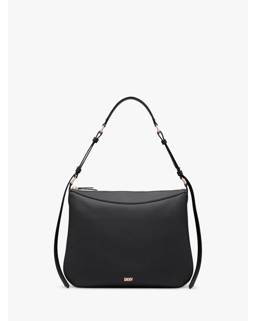DKNY Black Hobo Leather Shoulder Bag