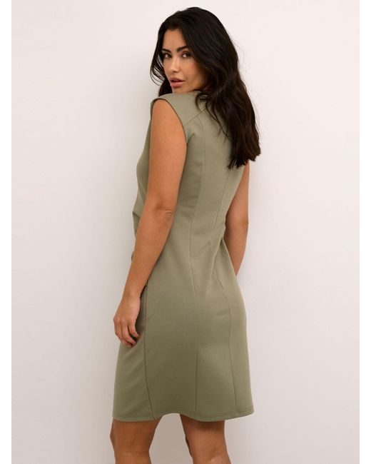 Kaffe Green India Cocktail Sleeveless Fitted Dress