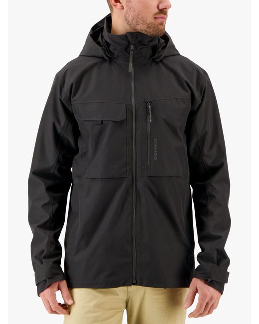 Didriksons Black Aston Water Repellent Utility Jacket for men
