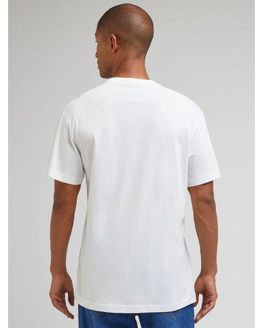 Lee Jeans White Logo Short Sve T-shirt for men