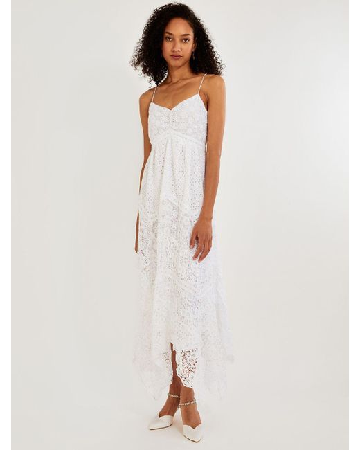 Monsoon Carla Embroidered Maxi Dress in Ivory (White) Lyst UK