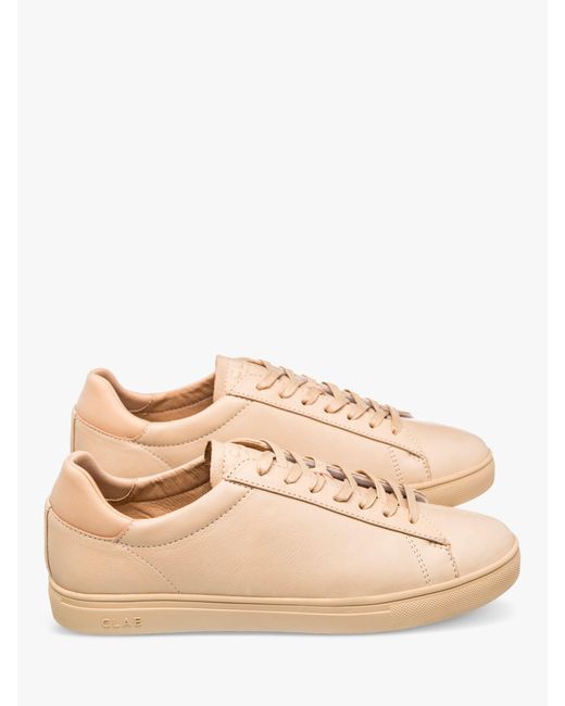 CLAE Natural Bradley Essentials Leather Trainers for men