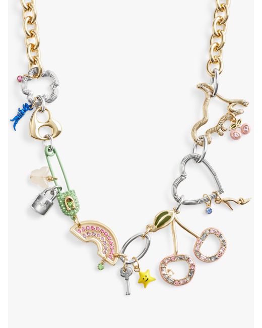COACH Natural Mixed Charm Necklace
