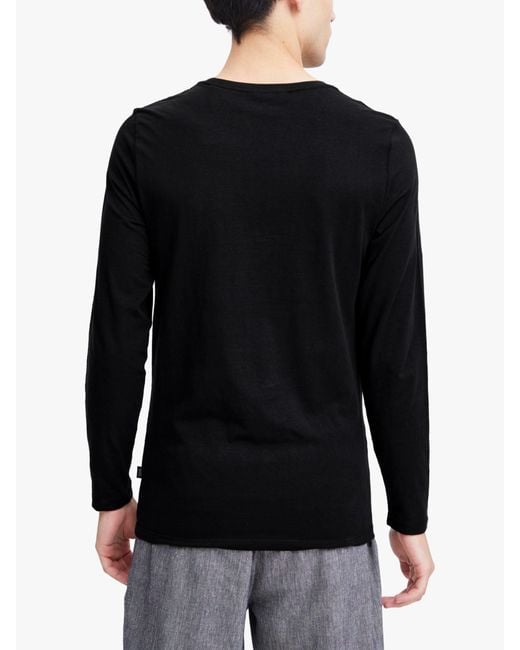Casual Friday Black Theo Long Sleeve Basic T-shirt for men