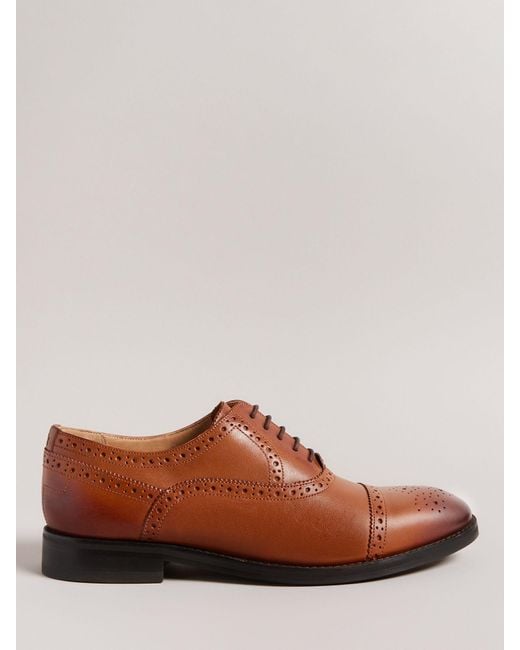 Ted Baker Brown Arnie Leather Oxford Brogues for men