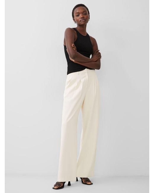 French Connection White Harrie Suit Trousers