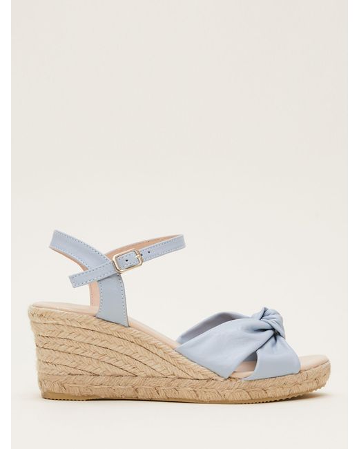 Phase Eight Leather Knot Front Espadrille Shoes in Natural Lyst UK