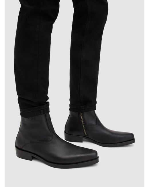 AllSaints Black Booker Boots for men