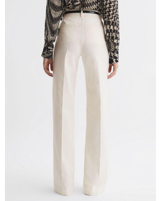 Reiss Natural Petite Claude Flared Trousers