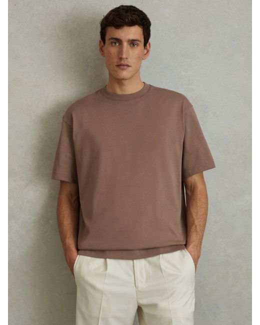 Reiss Brown Tate Oversized T-shirt for men