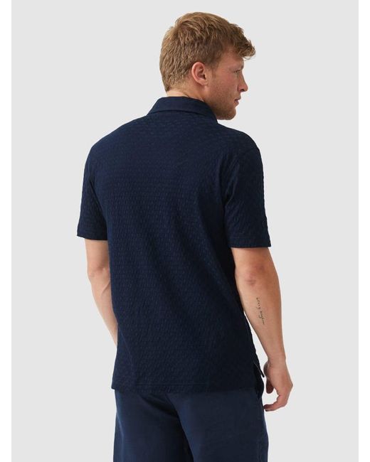 Rodd & Gunn Blue Huntsbury Textured Polo Shirt for men