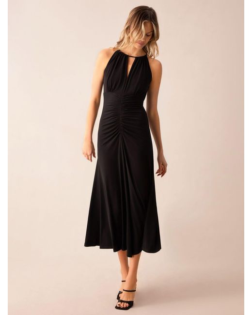 Ro&zo Black Jersey Halterneck Midi Dress