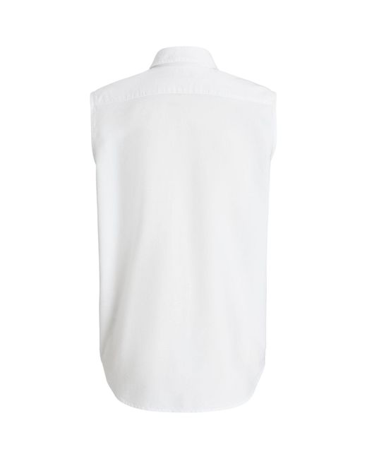 Ralph Lauren White Polo Sleeveless Cotton Shirt