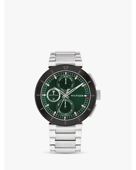 Tommy Hilfiger Green Chronograph Bracelet Strap Watch for men