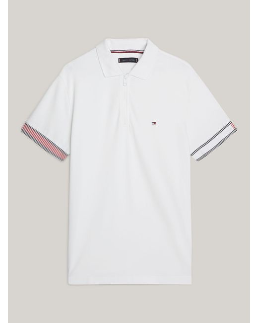 Tommy Hilfiger White Adaptive Slim Fit Polo Top for men