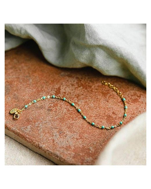 Daisy London Metallic Enamel Bead Chain Bracelet