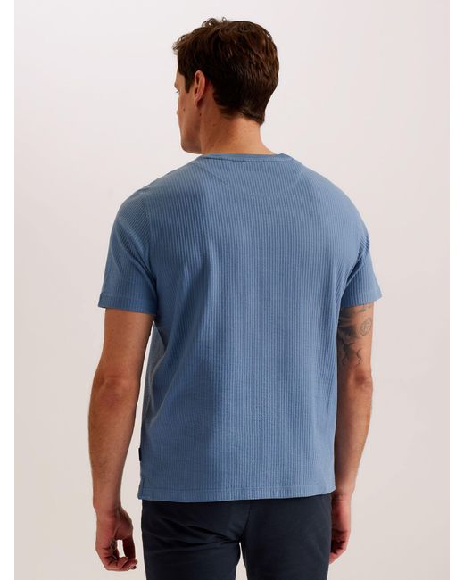 Ted Baker Blue Rakes Cotton T-shirt for men