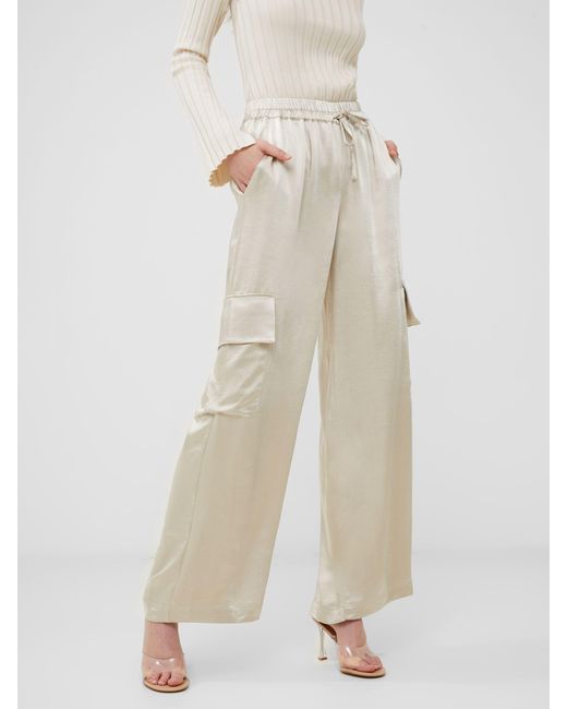 French Connection White Chloetta Cargo Trousers