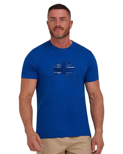 Raging Bull Blue Slash Bull Graphic T-shirt for men