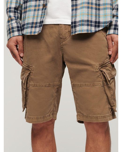 Superdry Brown Core Cargo Shorts for men