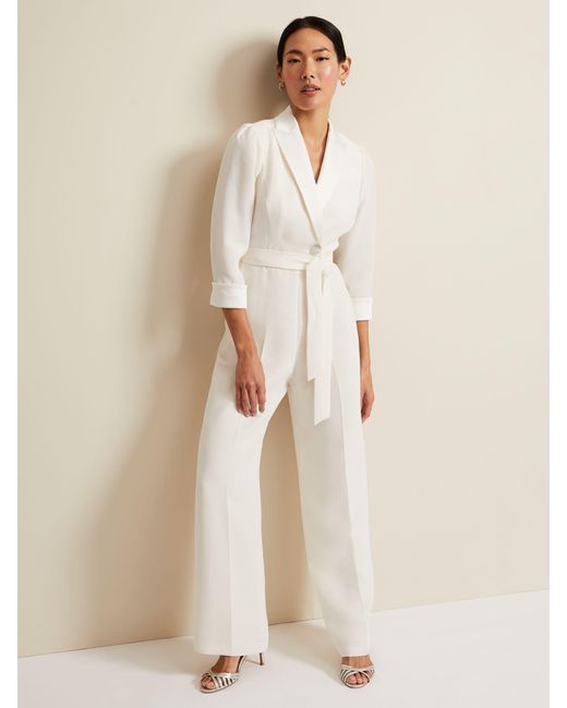 Phase Eight Natural Kylie Tux Jumpsuit
