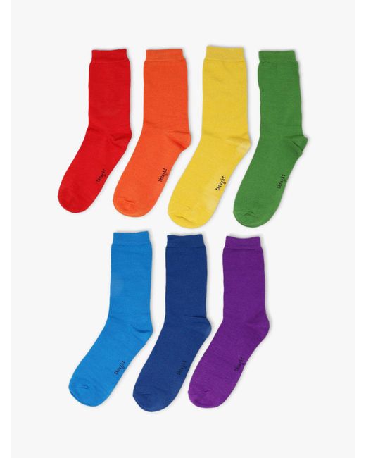 Thought White Rainbow Socks Gift Box