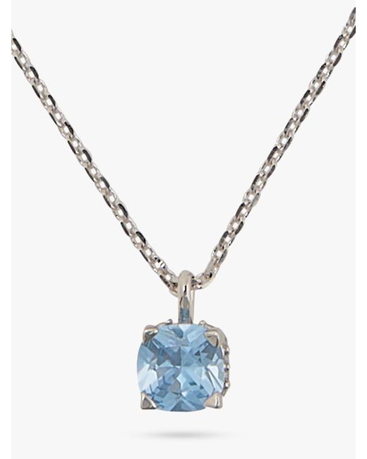 Kate Spade Blue Little Luxuries Cubic Zirconia Pendant Necklace
