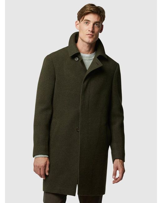 Rodd & Gunn Green Murchison Tailored Wool Blend Overcoat for men