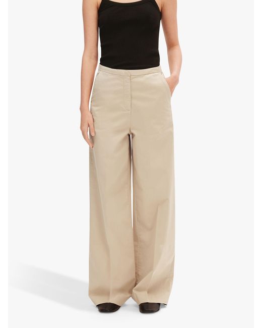SELECTED Natural Mikala Wide Leg Trousers
