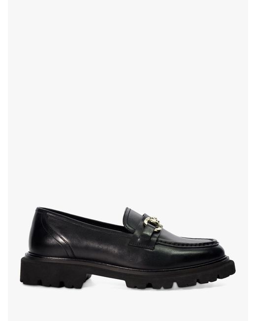 Dune Black Gallaghers Chunky Leather Snaffle Loafers