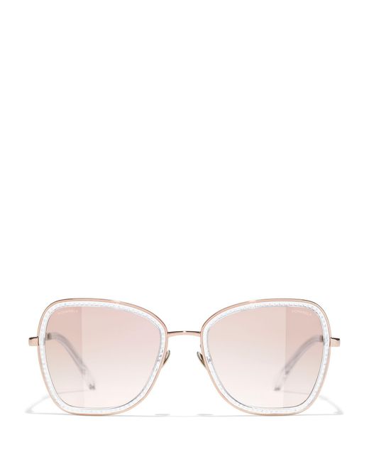 Chanel Square Sunglasses Ch4277bc Bronze/pink Gradient