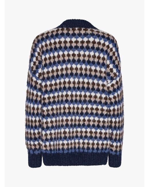 A-View Blue Patrisia Pullover Abstract Jumper