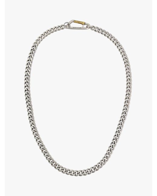 AllSaints White Carabiner Clasp Curb Chain Necklace