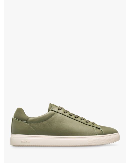 CLAE Green Bradley Essentials Leather Trainers for men